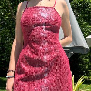 Red Snakeprint Dress